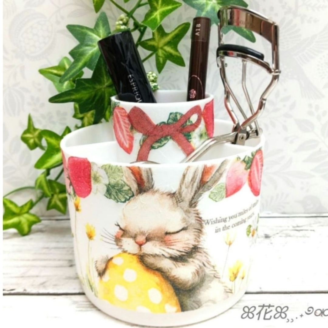 デコパージュ ꔛꕤ インテリア雑貨♡回転式ケース♡小物入れ♡リメイク