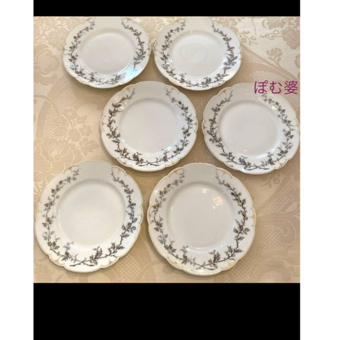 アビランド／リモージュ】エナメル 金彩 皿／6枚セット②｜アビランド