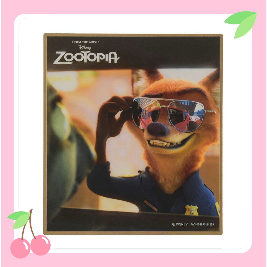 Disney - ズートピア ニック・ワイルド＆クリア色紙 サングラス