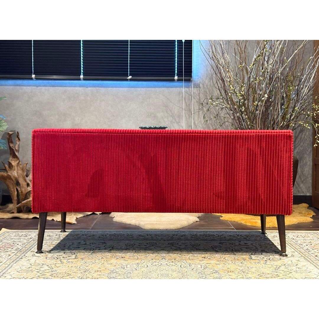 コーデュロイ 2人掛けソファ 2Pソファ オットマン アンティーク nYの