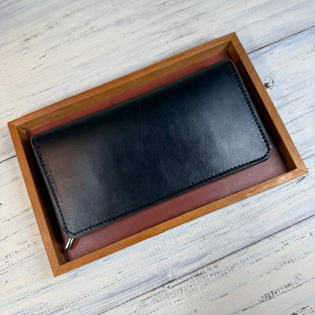 トラッカーウォレット ロング 3層】クロムエクセル 茶芯 YKK シルバー