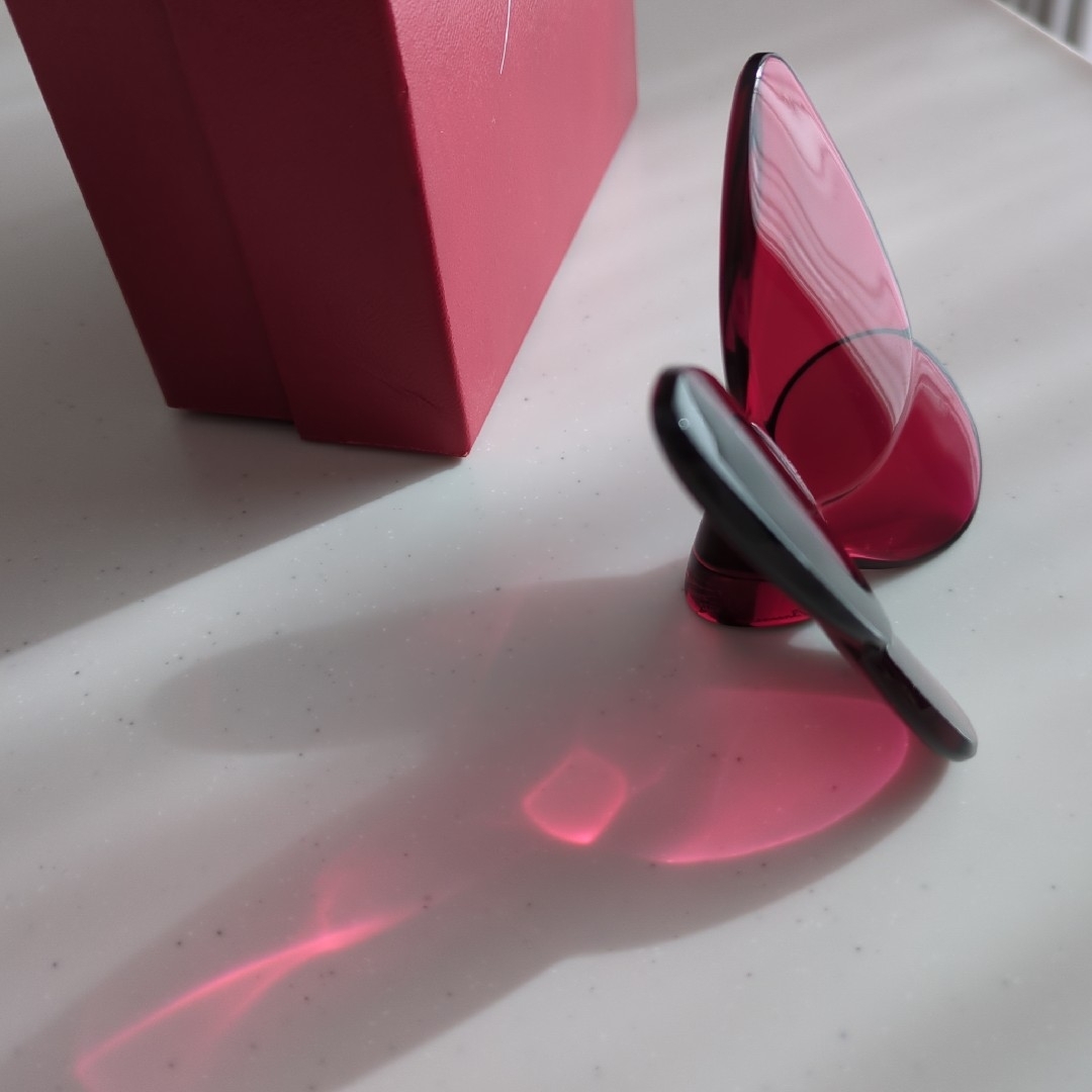 Baccarat - バカラ ラッキーバタフライ パピヨン 赤 レッド 置き物