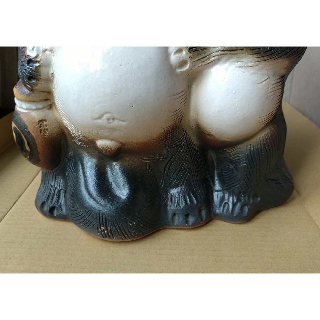 信楽焼 宗陶苑 夫婦たぬき 高さ約32cm