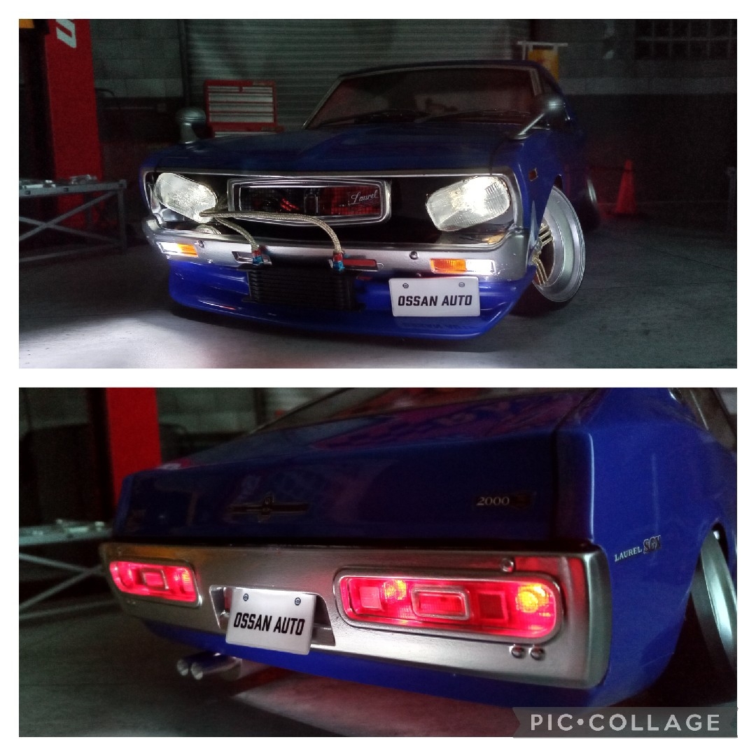 パンドラ製 日産 ローレルC130型 後期型改 330セド風ツリ目ヘッド仕様