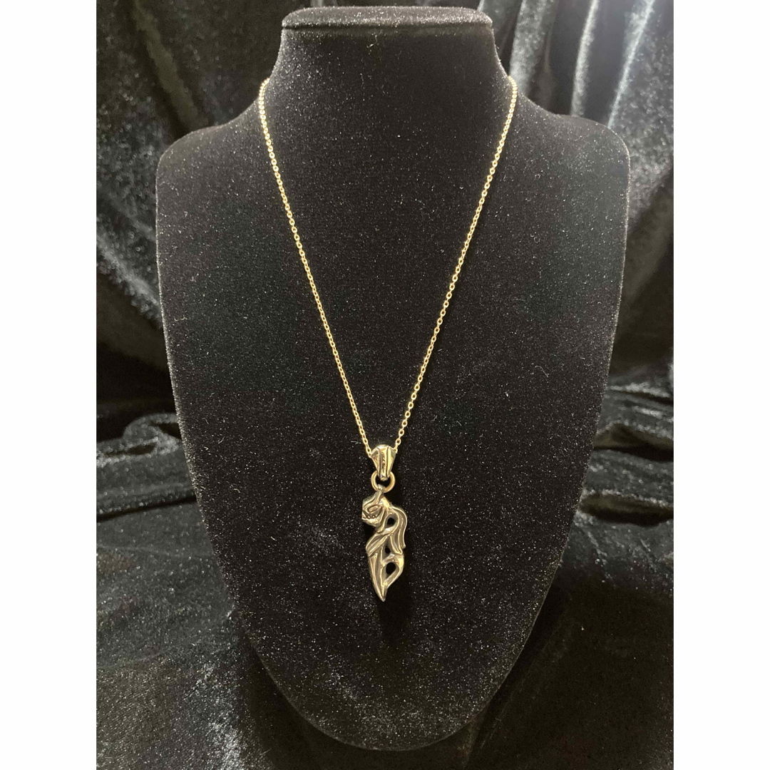 ⑯スケルトンSkullペンダント チェーン付き 真鍮