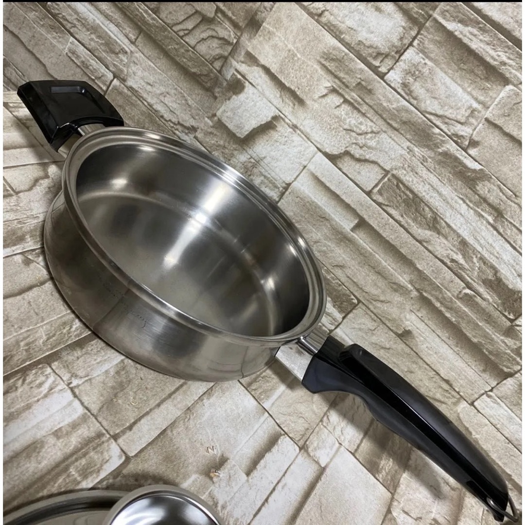 ロイヤルクイーンIH対応2コート&小フライパン他 取手鍋蓋部品新品交換