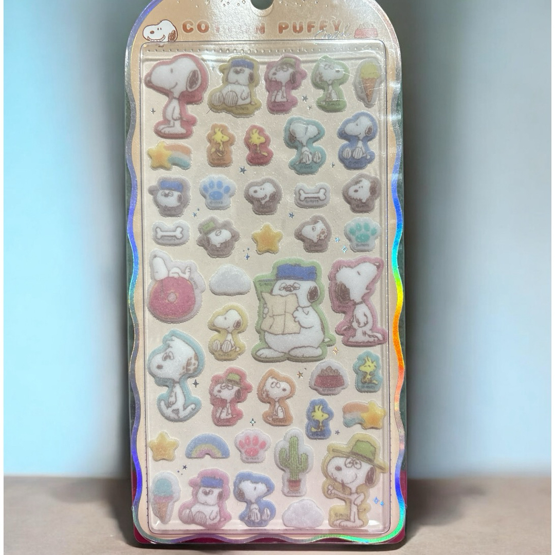 スヌーピー コットンパフィーシール 正規品 ボンボンドロップシールの