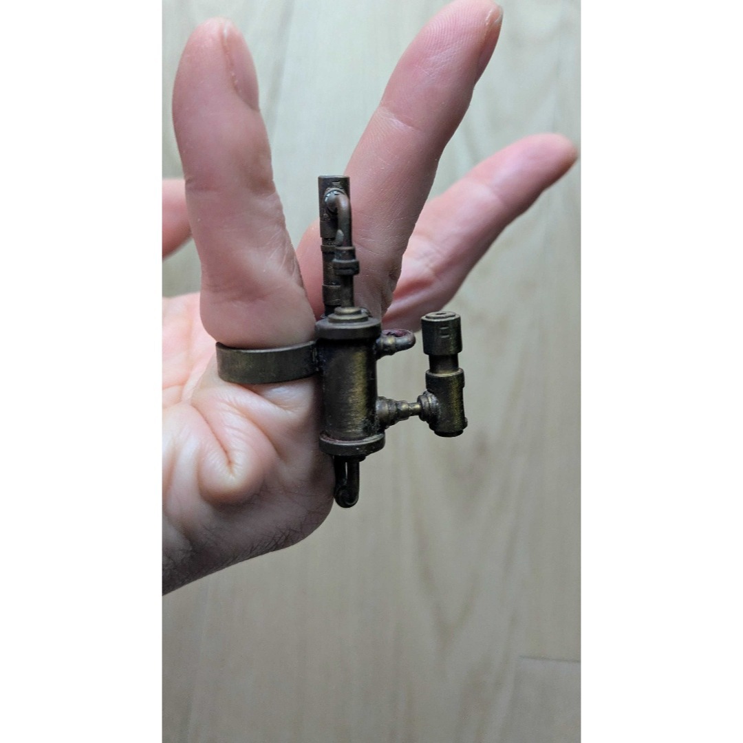 スチームパンク アクセサリー リング 指輪 一点物 ハンドメイドの通販