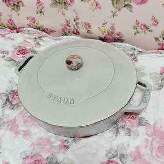STAUB - 新品staub ストウブ スノーフレークブレイザー24cmホワイトの