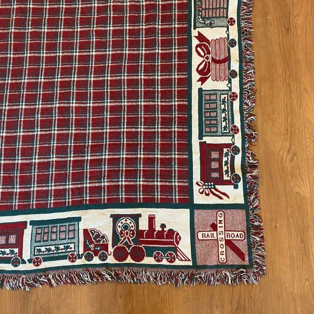 VINTAGE - ヴィンテージラグ ゴブラン織り トレイン柄 両面配色 160