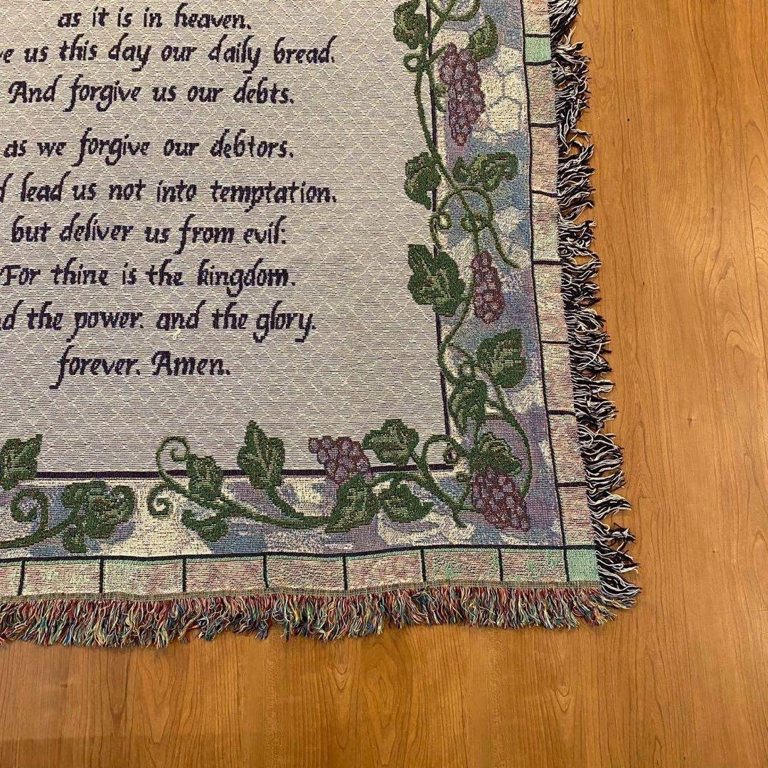 VINTAGE - 【美品】ヴィンテージラグ ゴブラン 聖書 主の祈り