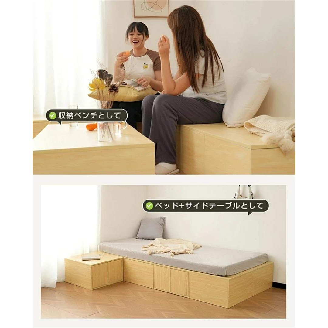 新品 収納ユニットベッド 畳ベッド 収納ベッド収納ボックス 木製