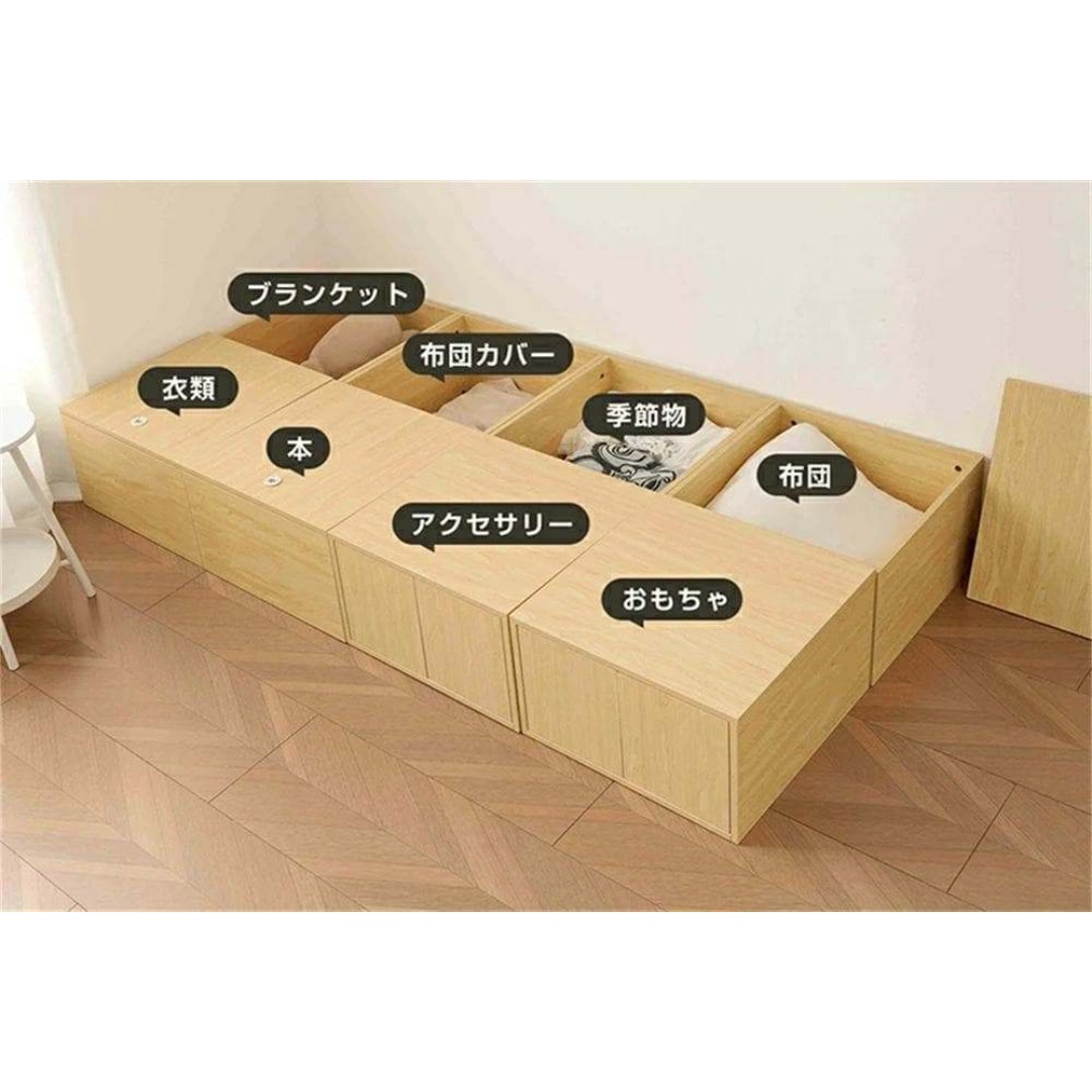新品 収納ユニットベッド 畳ベッド 収納ベッド収納ボックス 木製