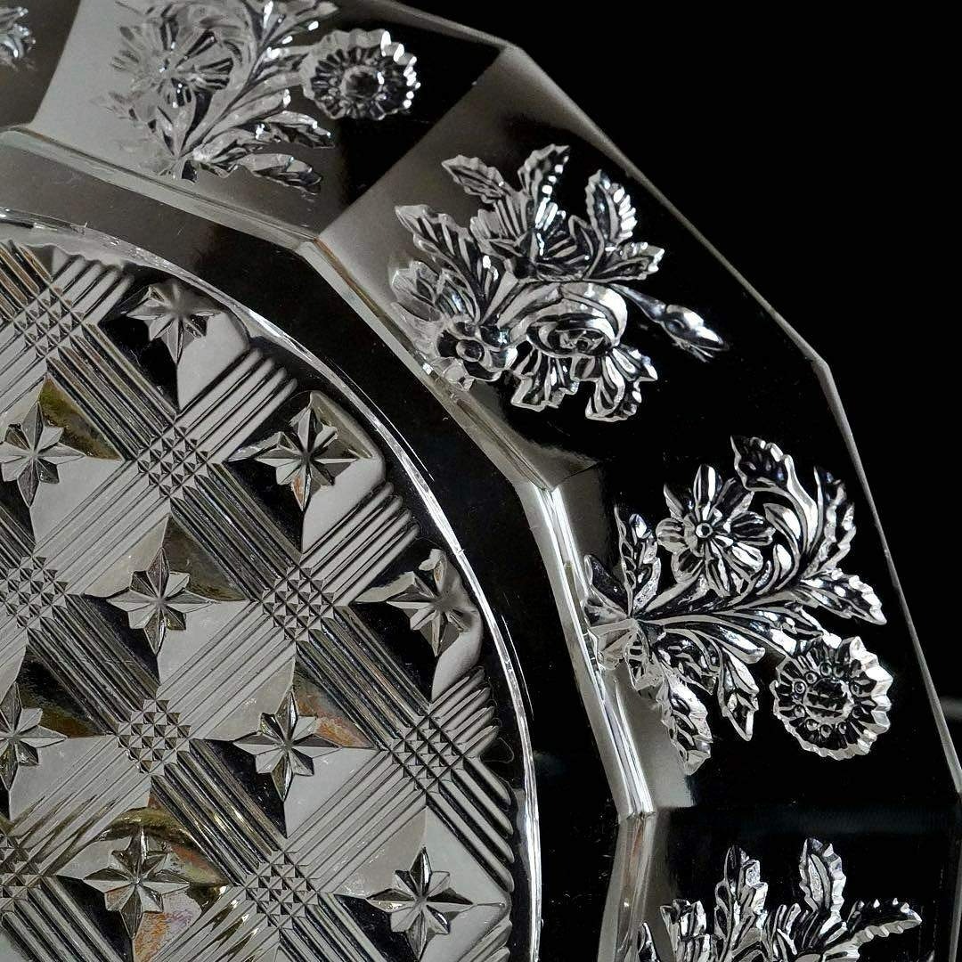 Baccarat - 1840年☆極希少オールドバカラBACCARAT 花紋クリスタル