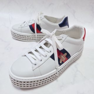 GUCCI - グッチ スタッズ付き グリッタースニーカー 23センチの通販 by
