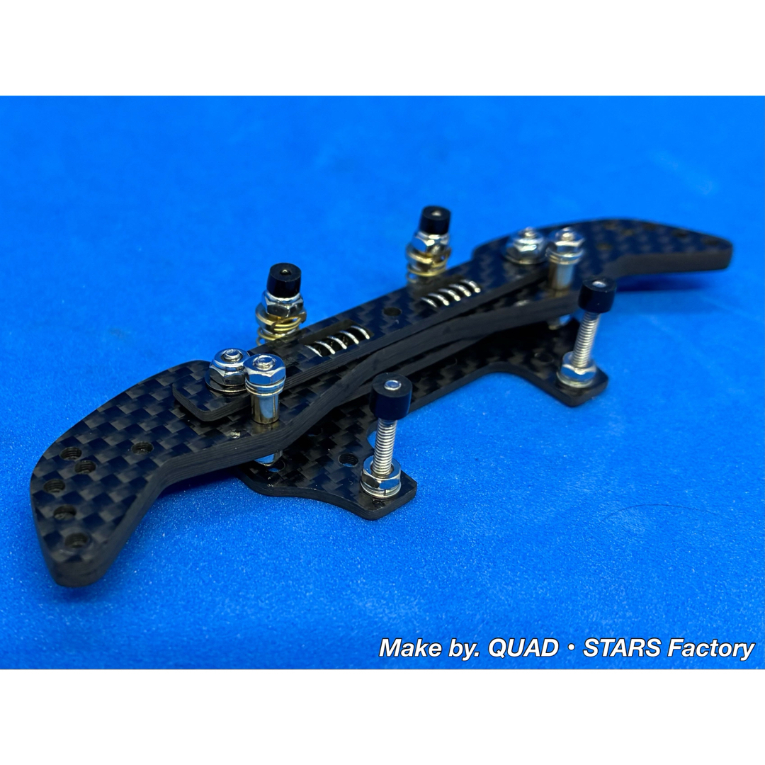 ミニ四駆・MS用】2軸ATスライドダンパー ブラックアウト／フルカーボン