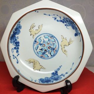 中皿【新品】水野智路 tomoro mizuno 陶器 練り込み技法 パンダ 青の