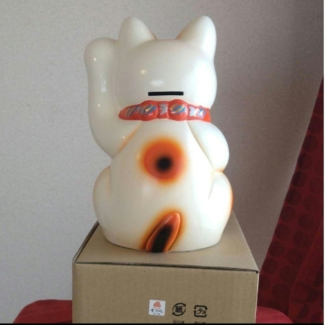 限定値引中✨人呼び、人気運up招き猫》白猫左手上げ7号 特別製作現品