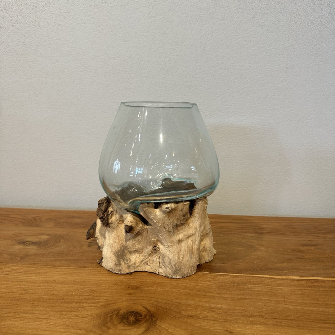 バリ島流木ガラス w17×d14×h20cm 水槽 アクアリウムメダカ水槽806 バリ島