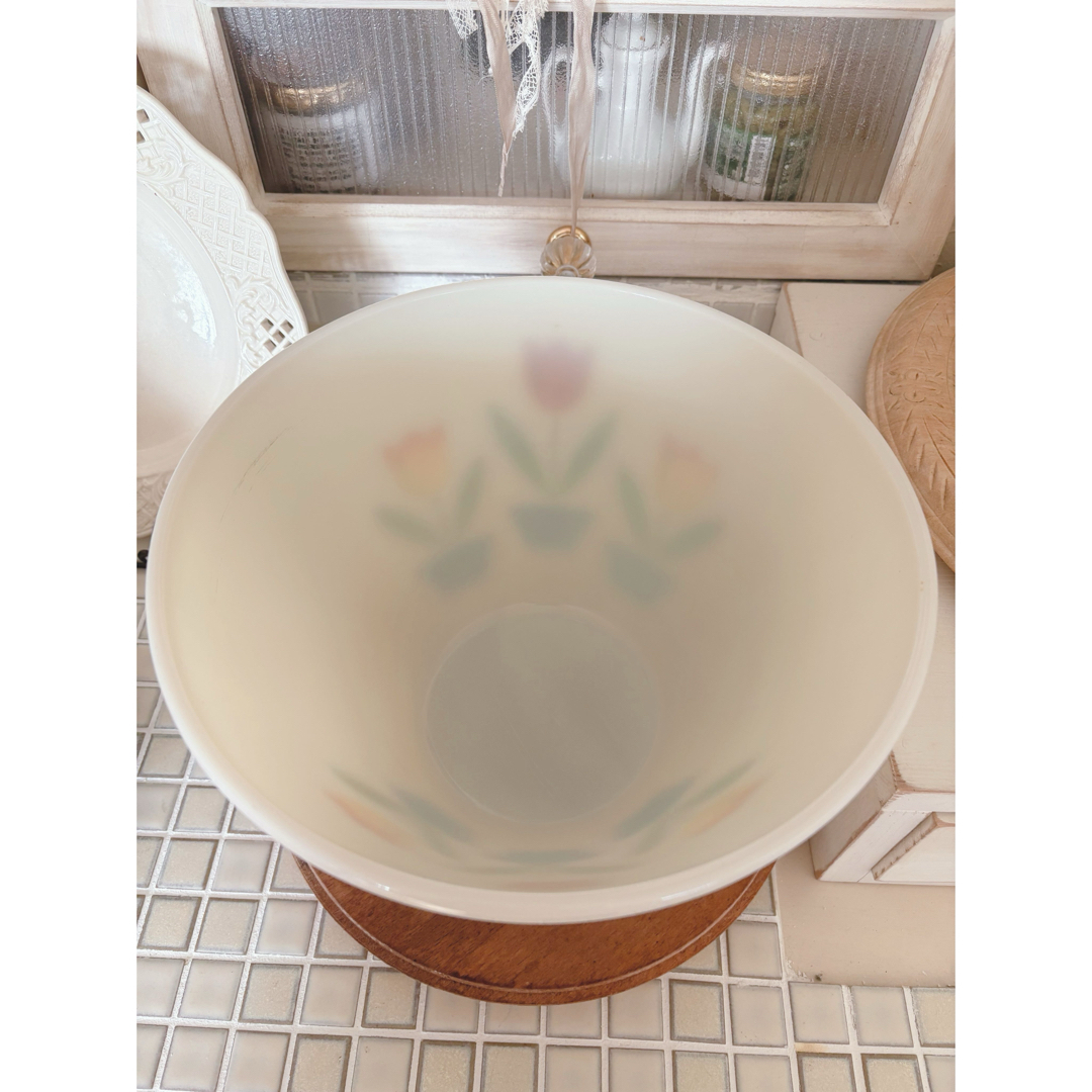 Fire-King - ファイヤーキング☆チューリップミキシングボウル LL&L2個