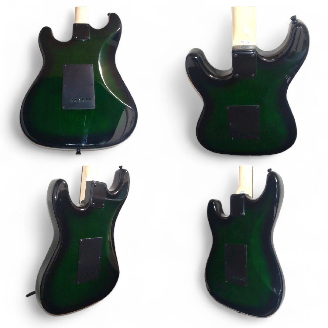 極美 SELDER ST-16 エレキギター ストラト グリーン サンバーストの