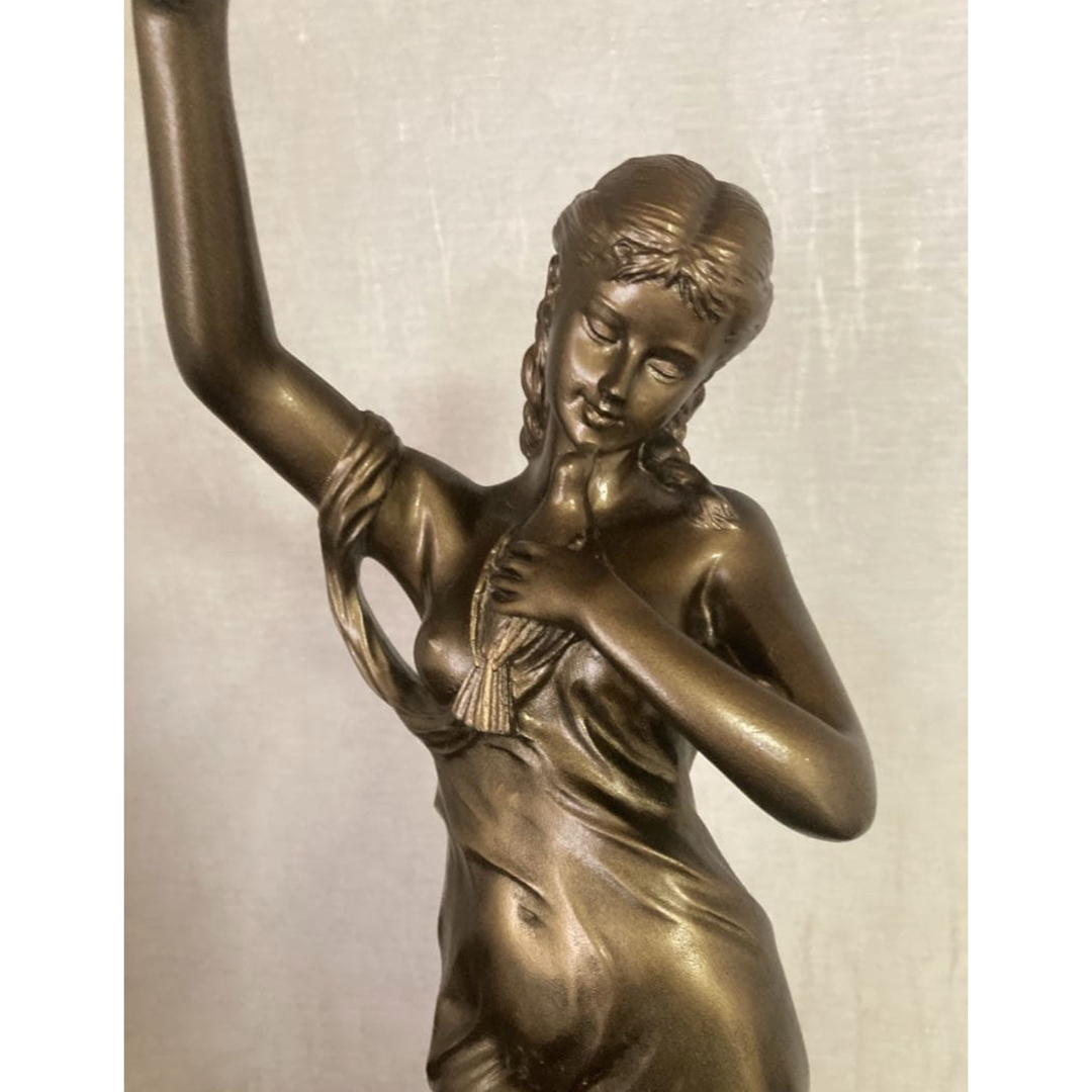 CITIZEN シチズン 新平和の女神 振り子置き時計 金色イブシ仕上げ 像の