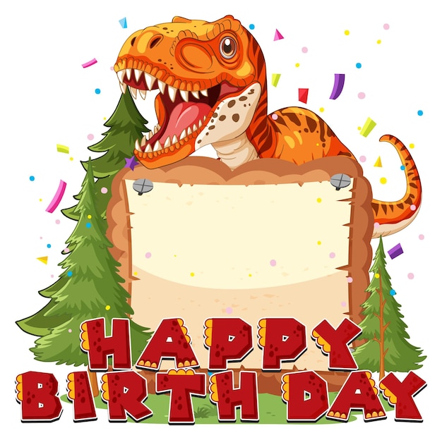 お誕生日おめでとう恐竜のベクトル - 無料の高品質ベクトルを Freepik