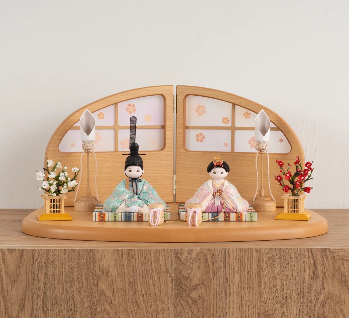 雛人形「雛道具 行器（ナチュラル） 桜」｜雛人形の通販 ふらここ