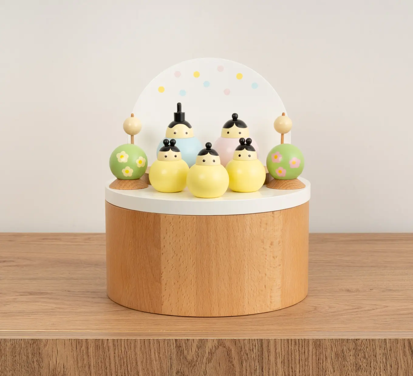 雛人形「木の雛人形『ころん』～収納タイプ～」｜雛人形の通販 ふらここ