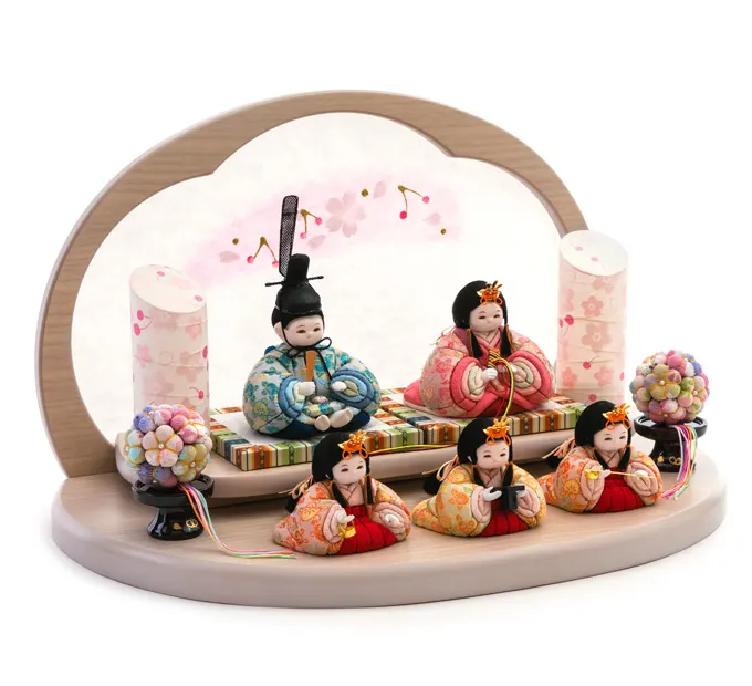 雛人形「まいまい 三人官女 永遠の香」｜雛人形の通販 ふらここ