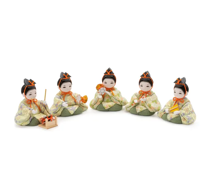 雛人形「れいれい 五人囃子 京刺繍・四君子」｜雛人形の通販 ふらここ