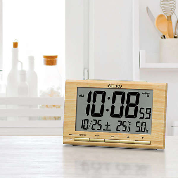 セイコー（SEIKO）温湿度計付 木目調電波時計 SQ799B – 記念品工房