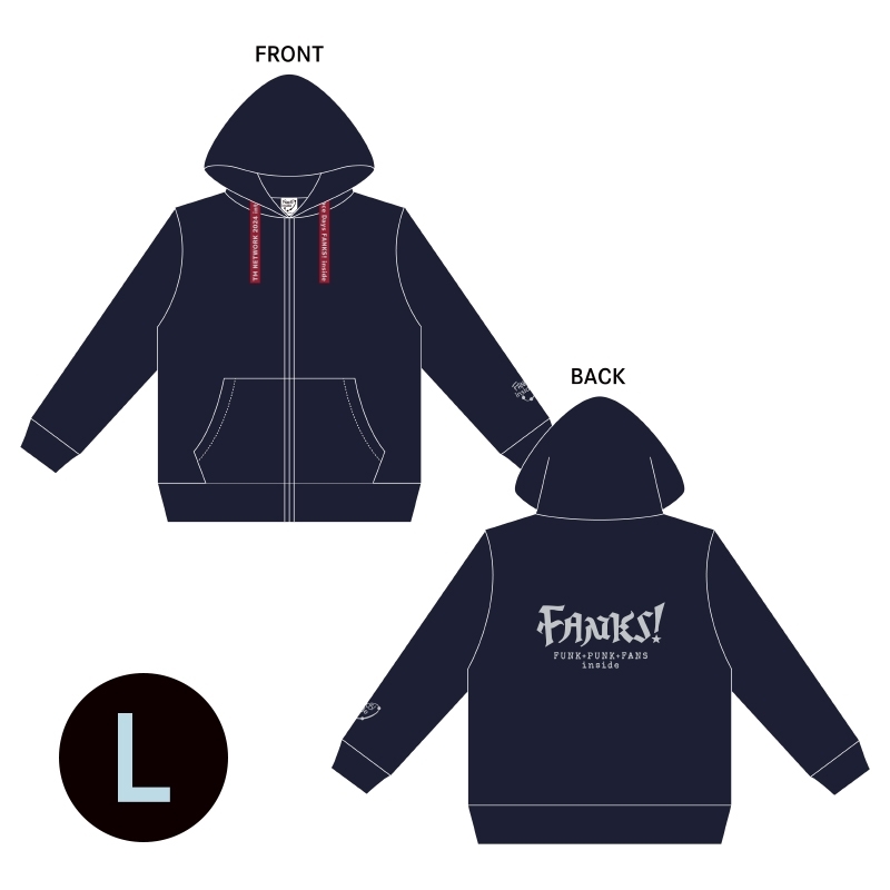 刺繍ジップパーカー（L） / TM NETWORK 2024 FANKS! inside : TM