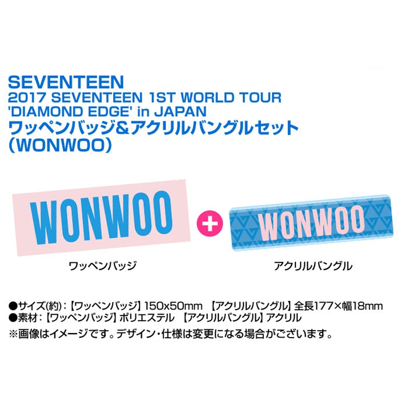 ワッペンバッジ＆アクリルバングルセット (ウォヌ)/ 2017 SEVENTEEN