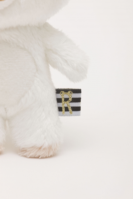 モノクロリラックマ』テーマ ぬいぐるみキーホルダー シロ