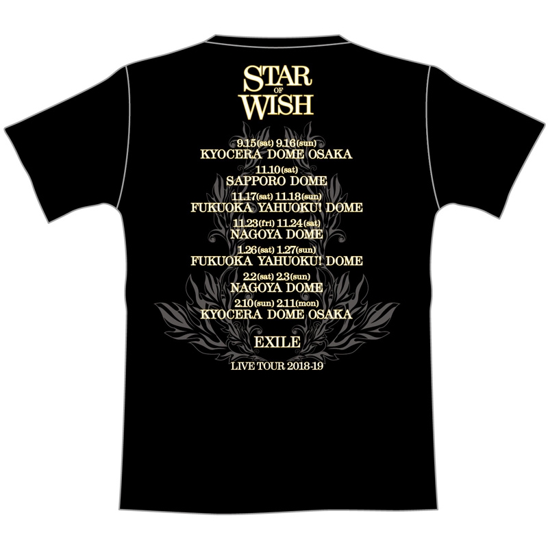ツアーTシャツBLACK Lサイズ STAR OF WISH : EXILE | HMV&BOOKS online