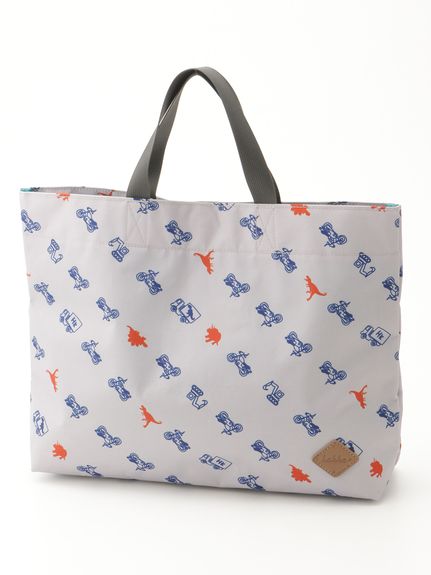 ツーリングダイナソー(恐竜)プリントレッスンバッグ（トートバッグ