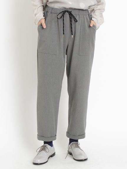 ヴィスリーアルガンストレッチテーパードパンツ（タックパンツ）｜KEI