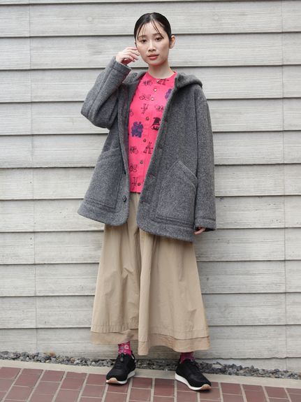 SUPER HAKKA×さかたきよこ 2/20コットン「daydream」プリントニット