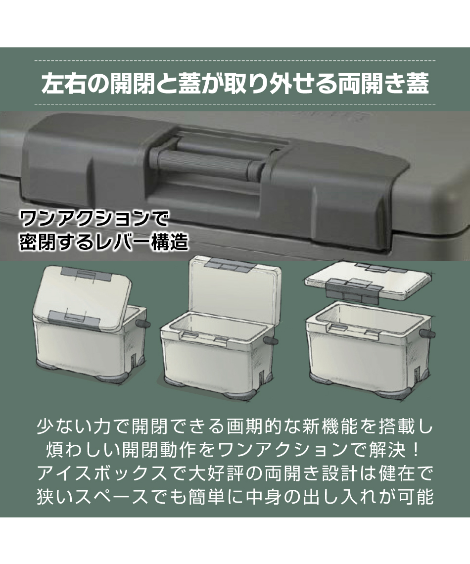 クーラーボックスヴァシランド ST VACILAND ST 40L カーキNX-340W