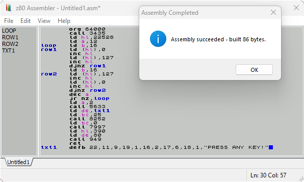 Assembly Basics for the ZX Spectrum by Luca Bordoni