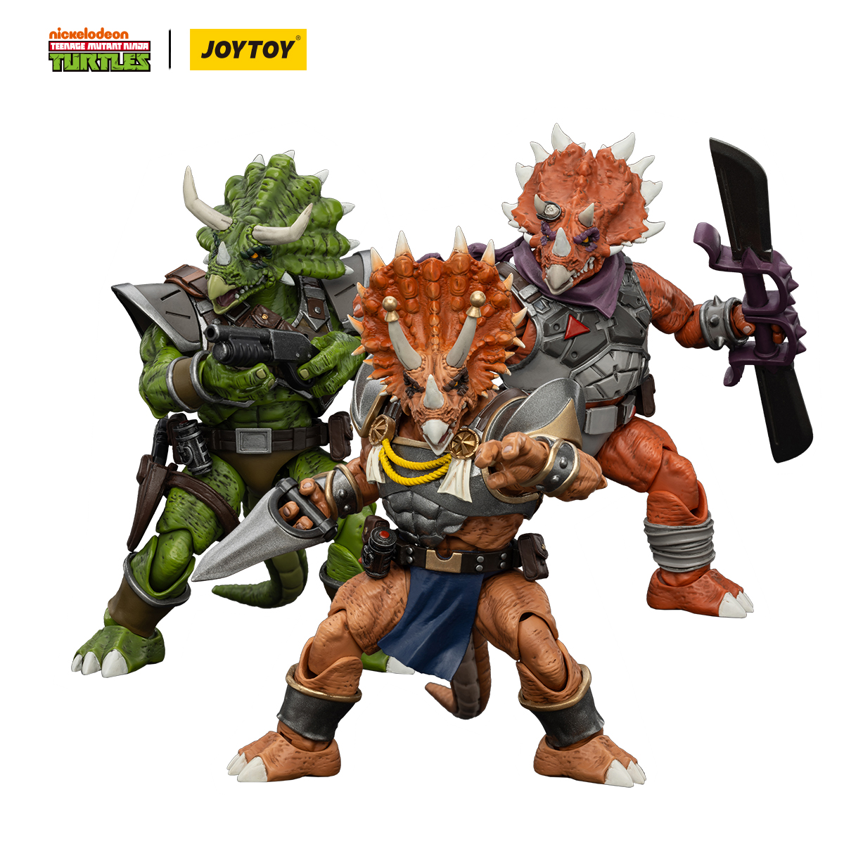 JOYTOY TMNT Captain Zorax & Adjutant Zork & Triceraton Infantryman