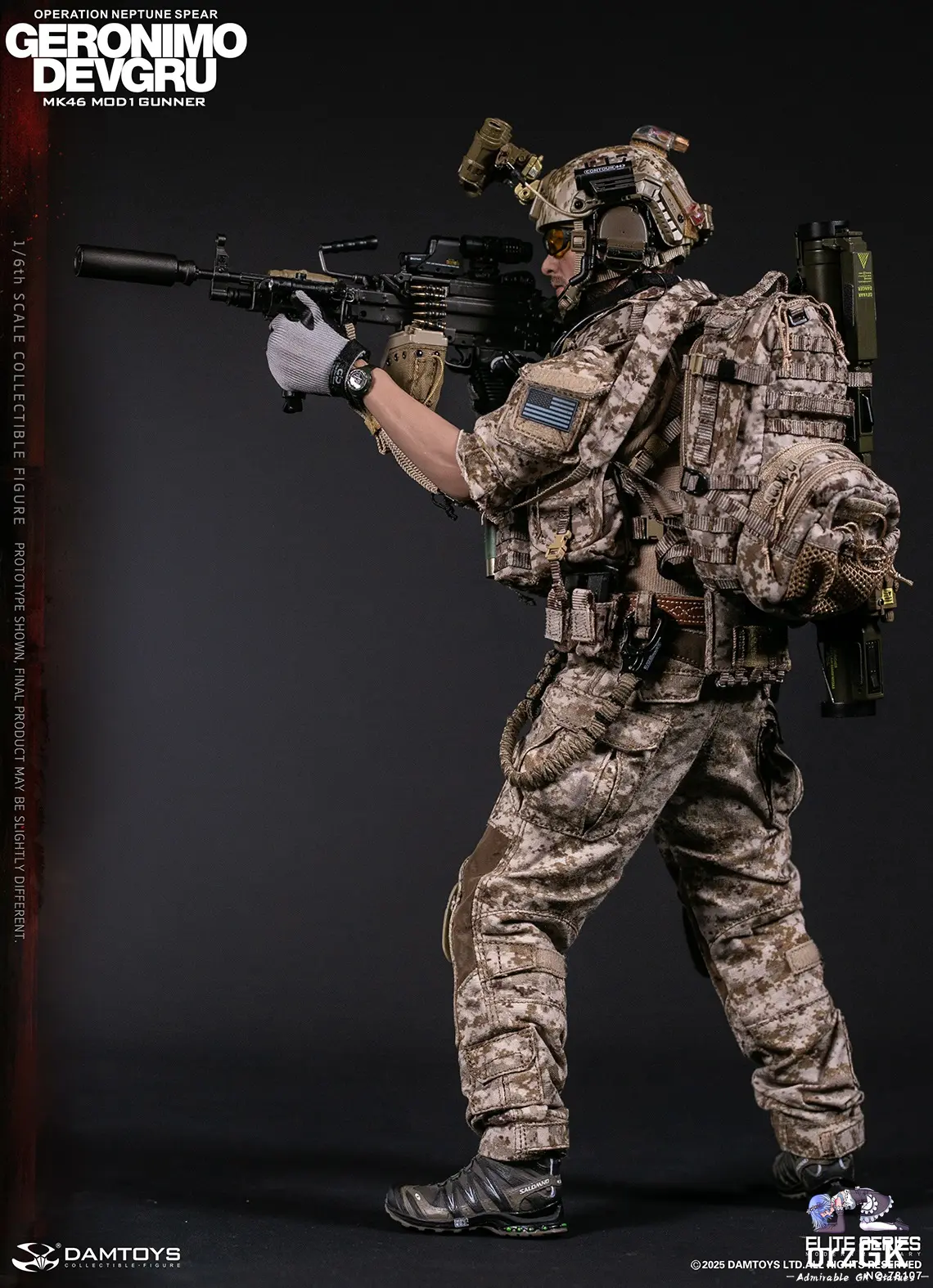 DAMTOYS - DEVGRU Operation Neptune Spear GERONIMO MK46 MOD1 Gunner
