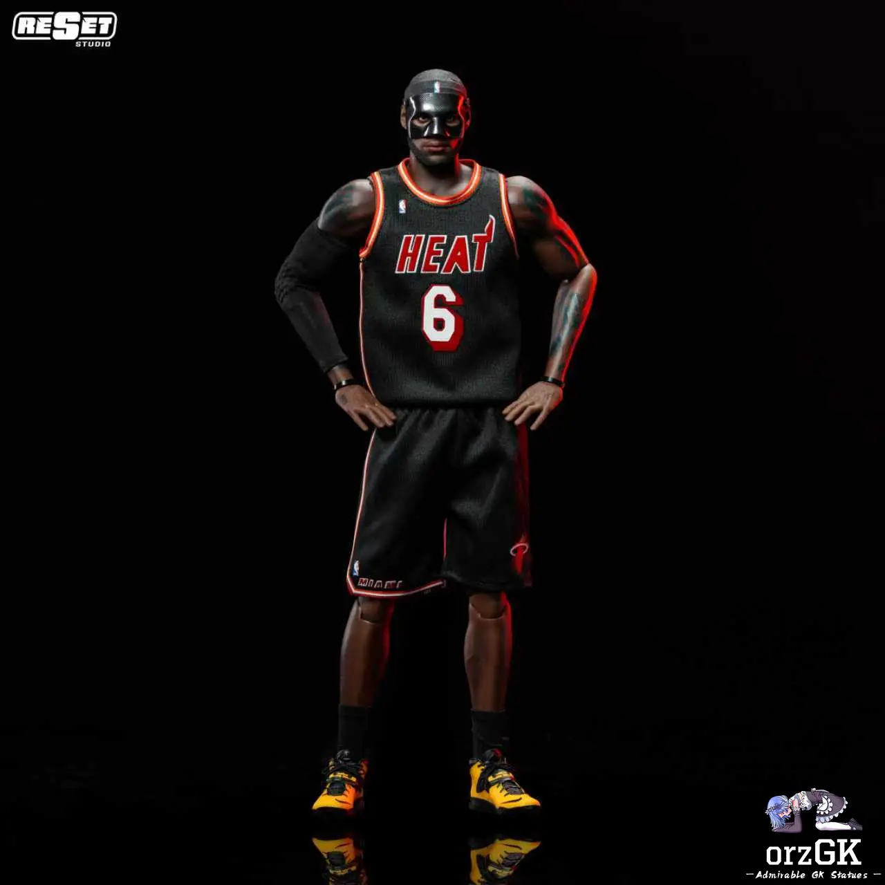 Reset Studio - Miami Heat Black Mask LeBron James 1/6 Scale