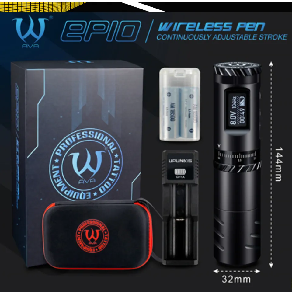 AVA EP10 Wireless Pen Adjustable Stroke Tattoo Machine w/ warranty