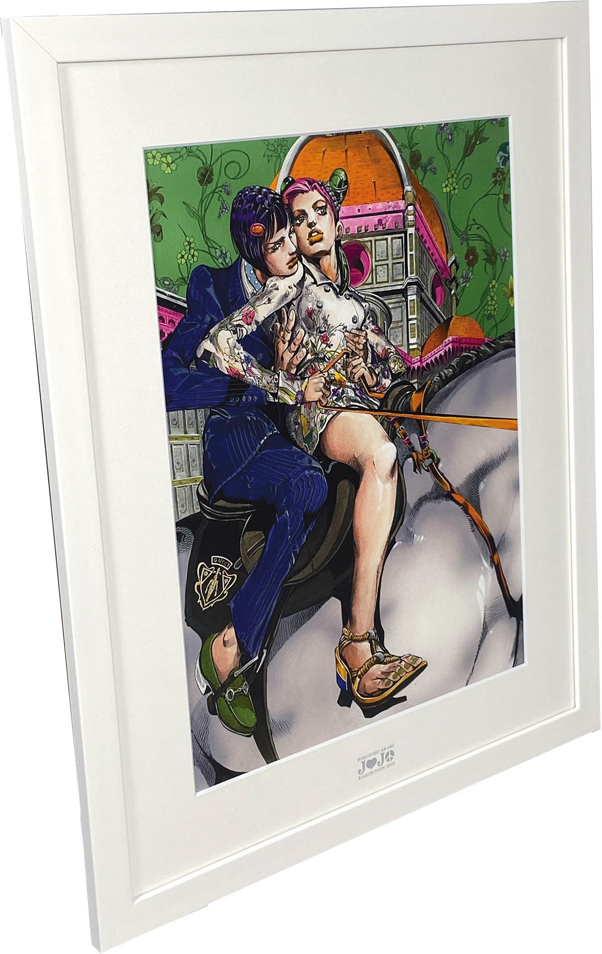 3601] 荒木飛呂彦 カラー複製イラスト「ジョジョの奇妙な冒険