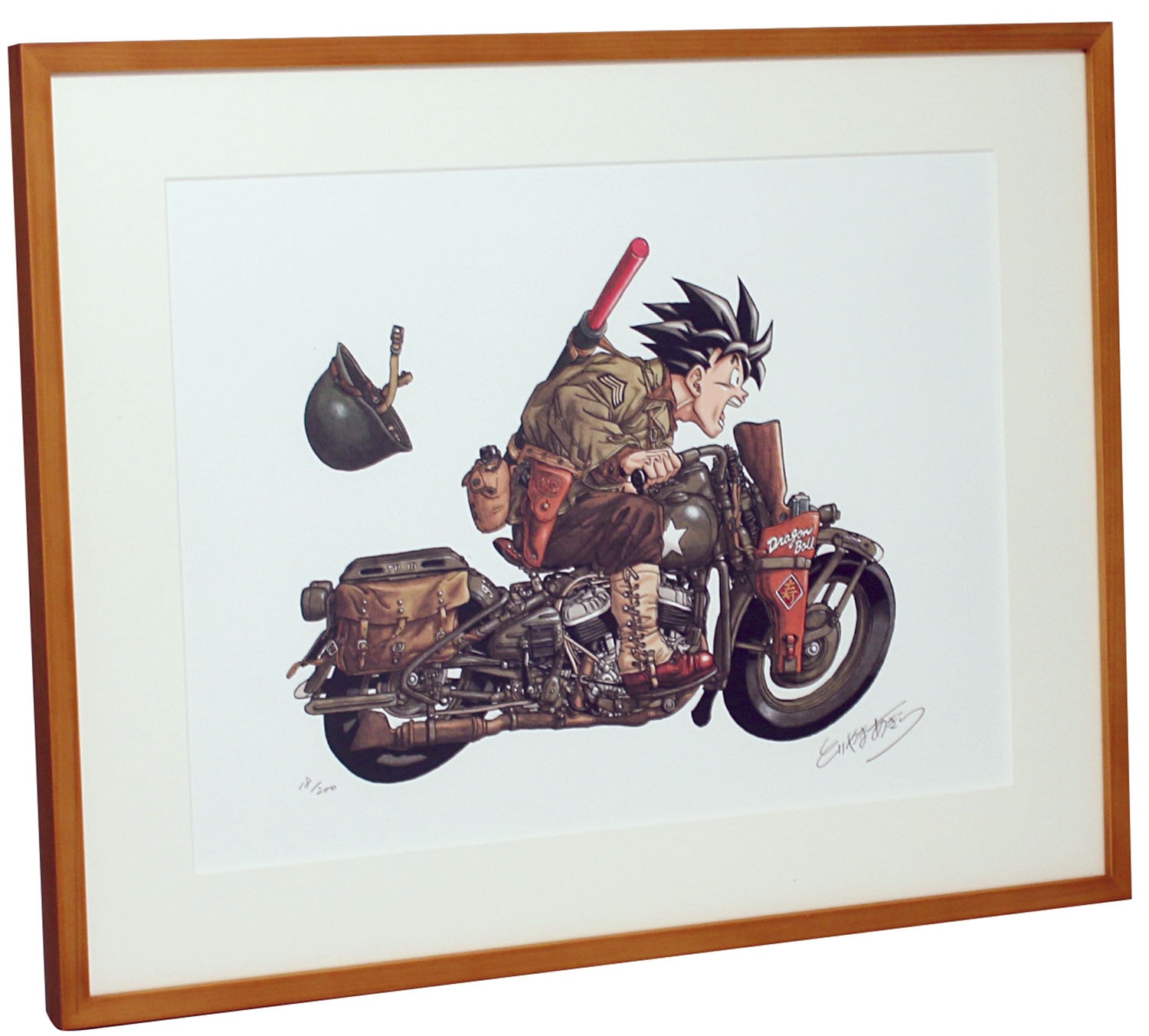 鳥山明直筆サイン入りカラー複製イラスト「DRAGON BALL」