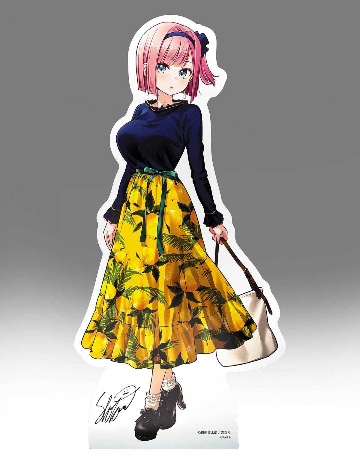 2145] 得能正太郎 直筆サイン入り立て看板「NEW GAME!」望月紅葉