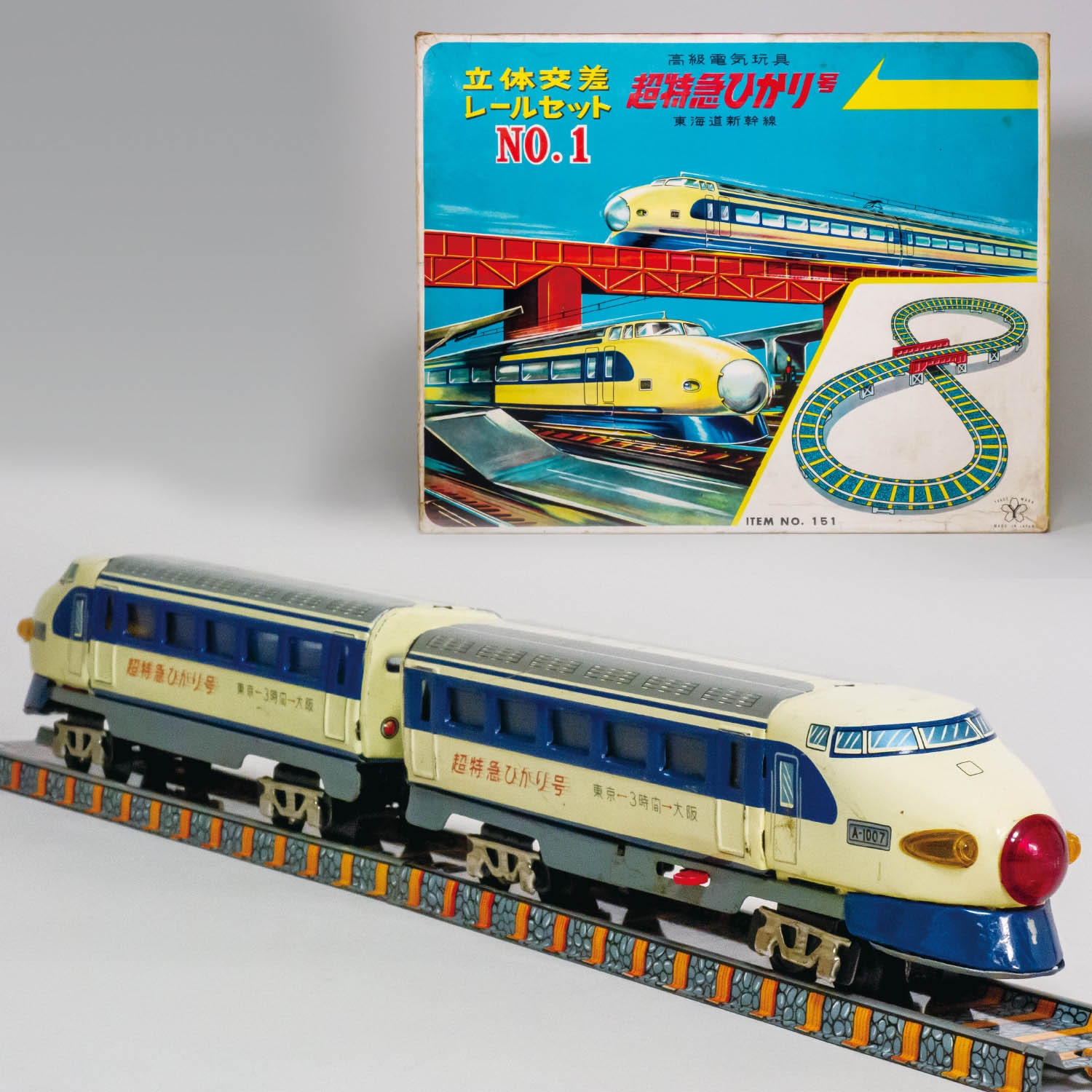 米澤玩具 立体交差レールセット No.1 超特急ひかり号
