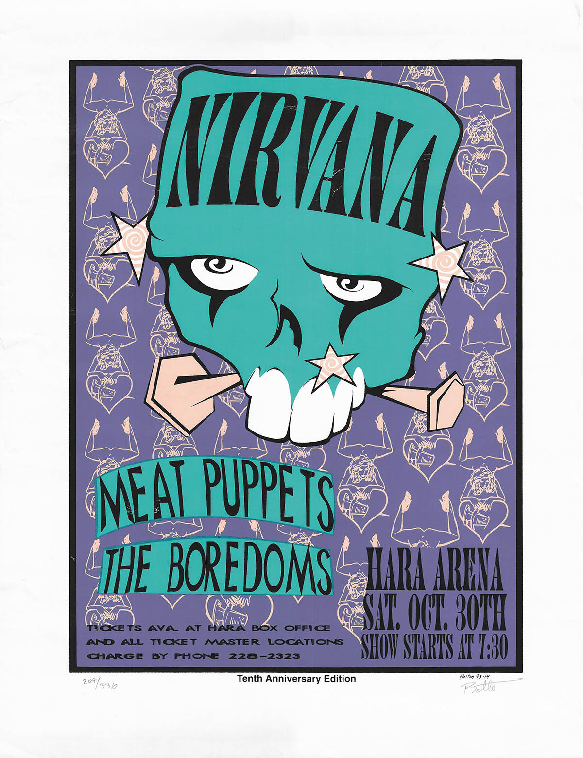 9551] LEE BOLTON「LEE BOLTON サイン入り シルクスクリーンポスター